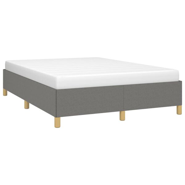 vidaXL Cadre de lit sans matelas gris fonc&eacute; 140x190 cm tissu