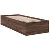vidaXL Cadre de lit sans matelas ch&ecirc;ne marron 75x190cm bois ing&eacute;nierie