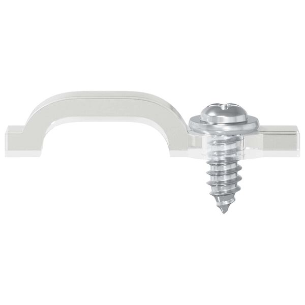 vidaXL Clips de bande LED 2 pcs Transparent 23,8 x 7,3 x 4,3 mm