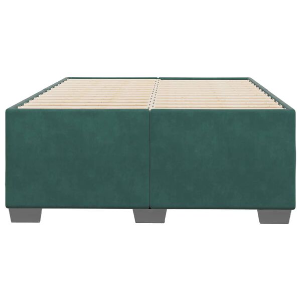 vidaXL Cadre de lit sans matelas vert fonc&eacute; 120x190 cm velours