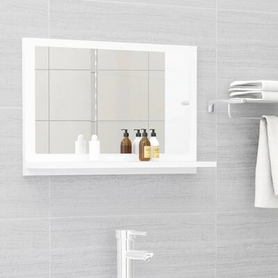 vidaXL Miroir de salle de bain Blanc 60x10,5x37 cm Aggloméré
