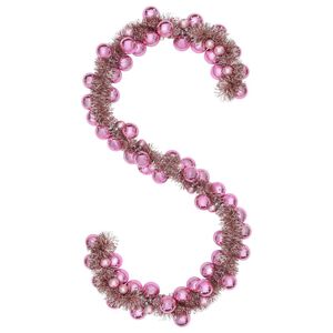 vidaXL Guirlande de Boules de No&euml;l Rose 186 cm Polystyr&egrave;ne