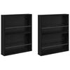 vidaXL &Eacute;tag&egrave;re &agrave; magazines 2 pcs Ch&ecirc;ne noir 60 x 12 x 70 cm