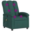 vidaXL Fauteuil inclinable de massage vert fonc&eacute; tissu
