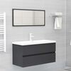 vidaXL Ensemble de meubles de salle de bain 2 pcs Gris