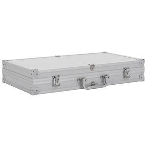 vidaXL Mallette pour arme &agrave; feu Aluminium ABS Argent&eacute;