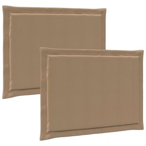 vidaXL Coussins de si&egrave;ge 2 pc Polyester Taupe 47 x 36 x 2 cm