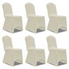 vidaXL Housse cr&egrave;me extensible pour chaise 6 pi&egrave;ces