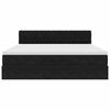 VidaXL Cadre de lit ottoman avec matelas noir 160x200 cm velours