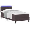 vidaXL Lit &agrave; ressorts avec matelas Marron fonc&eacute; 100 x 200 cm tissu