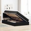 vidaXL Lit avec rangement et LED avec LED Noir 120 x 190 cm Velours