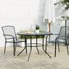 vidaXL Table de patio ronde anthracite acier enduit de poudre