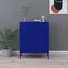 vidaXL Commode Bleu marine 80x35x101,5 cm Acier