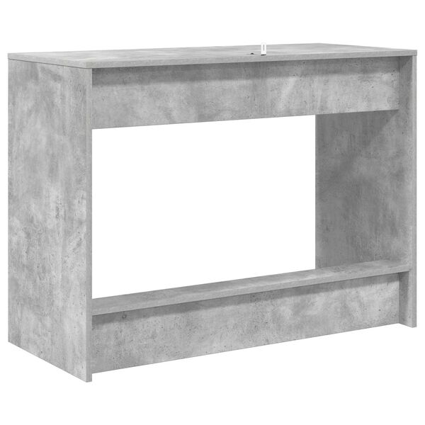 vidaXL Bureau de lit Gris b&eacute;ton 100 x 45 x 75 cm Bois d'ing&eacute;nierie