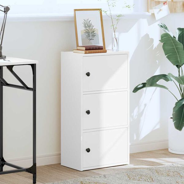 vidaXL Biblioth&egrave;que blanc 40x24x77 cm bois d'ing&eacute;nierie