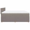 vidaXL Sommier &agrave; lattes de lit avec matelas Taupe 180x200 cm Tissu