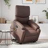 vidaXL Fauteuil inclinable de massage Marron Similicuir
