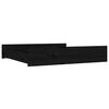 vidaXL Tiroirs de lit 2 pcs Noir Bois de pin massif