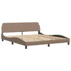 vidaXL Lit Viana avec matelas cappuccino 180x200 cm similicuir