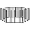 vidaXL Porte pour chien 6 pcs Noir 100 x 80 cm Acier galvanis&eacute;
