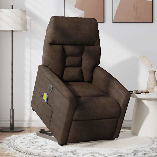 vidaXL Fauteuil inclinable de massage &eacute;lectrique marron
