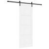 vidaXL Porte coulissante Blanc 83 x 232 cm Bois de pin massif