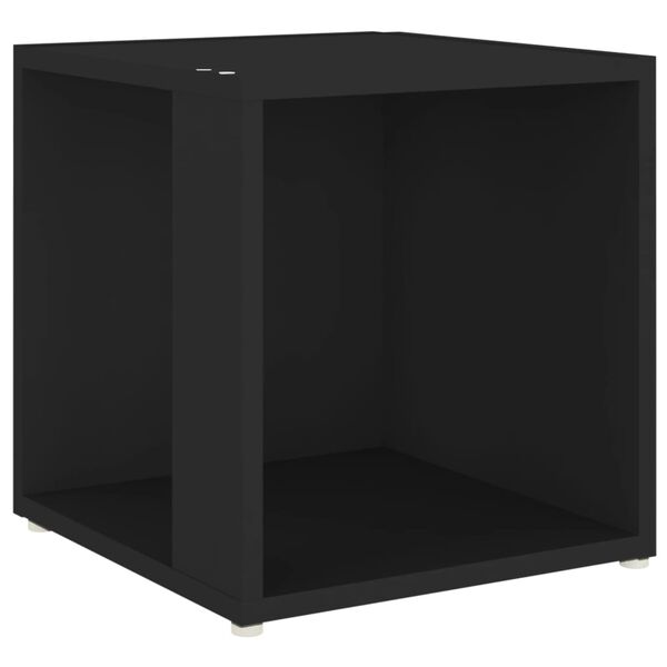vidaXL Table d'appoint Noir 33x33x34,5 cm Agglom&eacute;r&eacute;