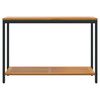 vidaXL Table de jardin avec stockage Naturel et noir 110 x 35 x 75 cm