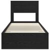 vidaXL Cadre de lit Ch&ecirc;ne noir 90 x 200 cm Bois d'ing&eacute;nierie