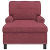 vidaXL Chaise longue avec coussin Bordeaux 91 x 157 x 91 cm tissu