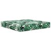 vidaXL Coussin de canap&eacute; d'ext&eacute;rieur Motif feuille 60 x 60 x 8 cm