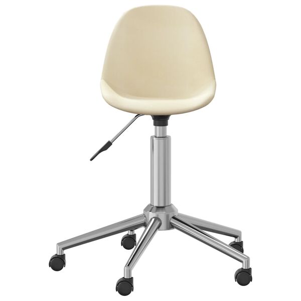 vidaXL Chaise pivotante de bureau Cr&egrave;me Tissu