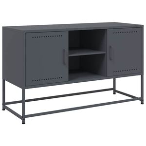vidaXL Meuble TV anthracite 100,5x39x60,5 cm acier