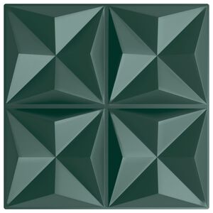 vidaXL Panneaux muraux 12 pcs vert 50x50 cm XPS 3 m² origami