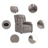 vidaXL Fauteuil inclinable &eacute;lectrique Taupe Tissu