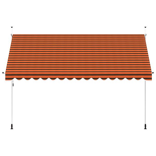 vidaXL Auvent manuel r&eacute;tractable 400 cm Orange et marron