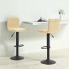 vidaXL Tabourets de bar lot de 2 crème velours