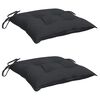 vidaXL Coussins de chaise lot de 2 noir 40x40x7 cm tissu oxford