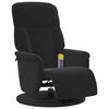 vidaXL Fauteuil inclinable de massage avec repose-pied noir velours