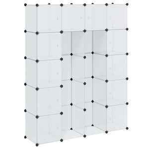 vidaXL Armoire modulaire 14 compartiments blanc 37 x 146 x 180,5 cm