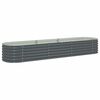 vidaXL Lit sur&eacute;lev&eacute; de jardin 320x80x44 cm Acier galvanis&eacute; Gris