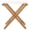 vidaXL Chaises pliables lot de 2 Bois teck solide et tissu Blanc cr&egrave;me