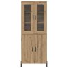 vidaXL Haut Armoire Montage mural Ch&ecirc;ne artisanal 69,5 x 34 x 180 cm
