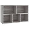 vidaXL Bibliothèque/Buffet sonoma gris 50x25x80 cm bois d'ingénierie