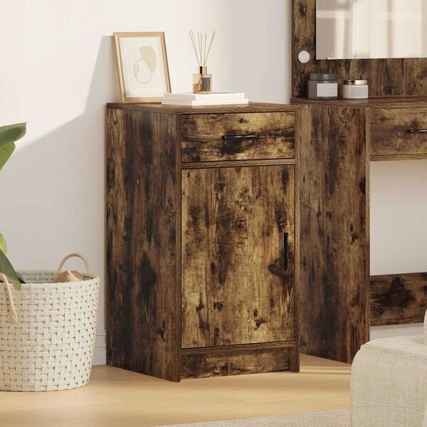 vidaXL Buffet Ch&ecirc;ne fum&eacute; 40 x 40.5 x 75 cm Bois d'ing&eacute;nierie