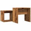 vidaXL Tables basses gigognes 2 pcs vieux bois bois d'ingénierie