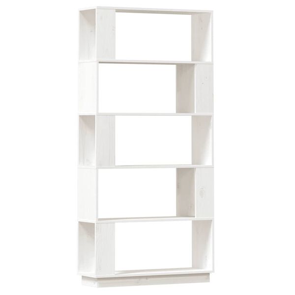 vidaXL Bibliothèque/Séparateur de pièce Blanc 80x25x163,5cm Pin massif