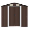 vidaXL Abri de stockage pour jardin Marron 204x132x186 cm Acier