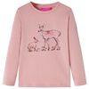 vidaXL T-shirt pour enfants &agrave; manches longues rose 128