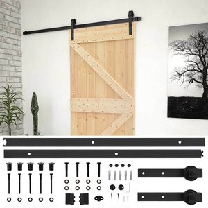 vidaXL Porte coulissante 80 x 210 cm Bois de pin massif